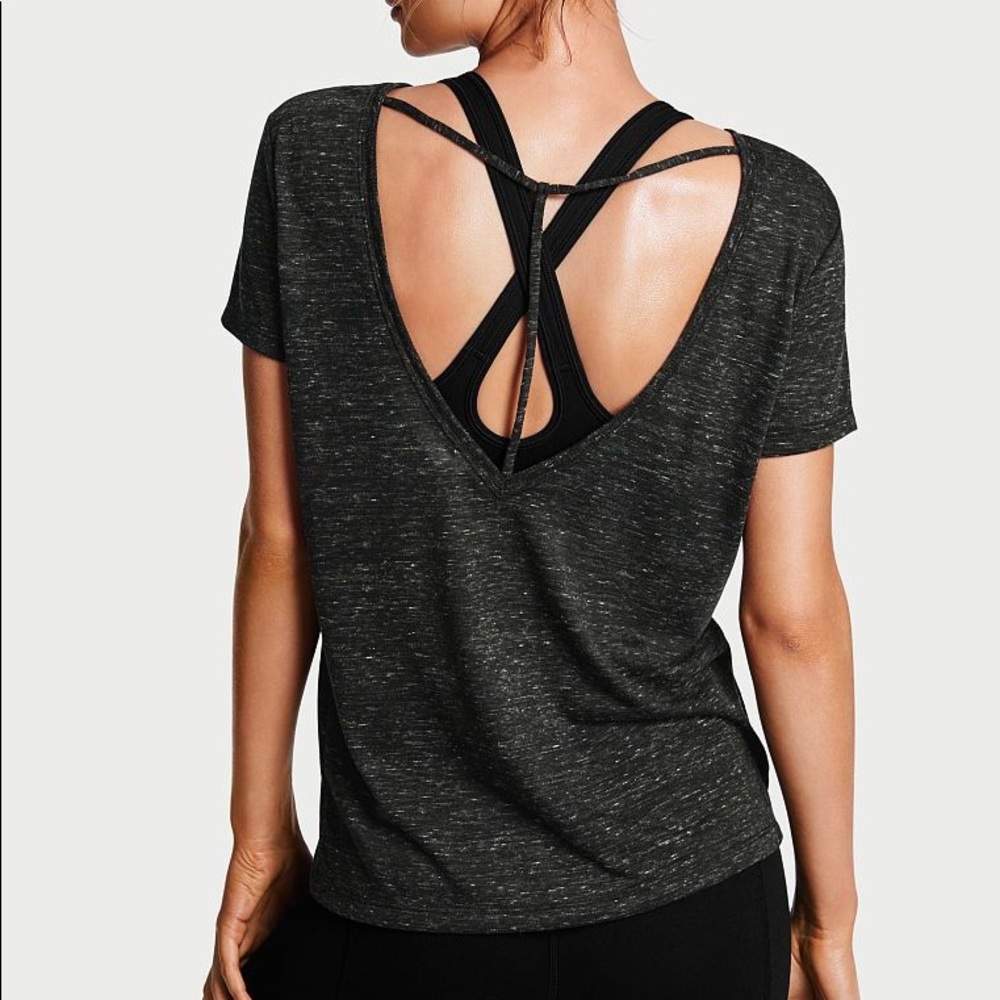 Victoria’s Secret sport Y-back tee size M blue